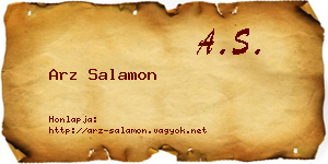 Arz Salamon névjegykártya